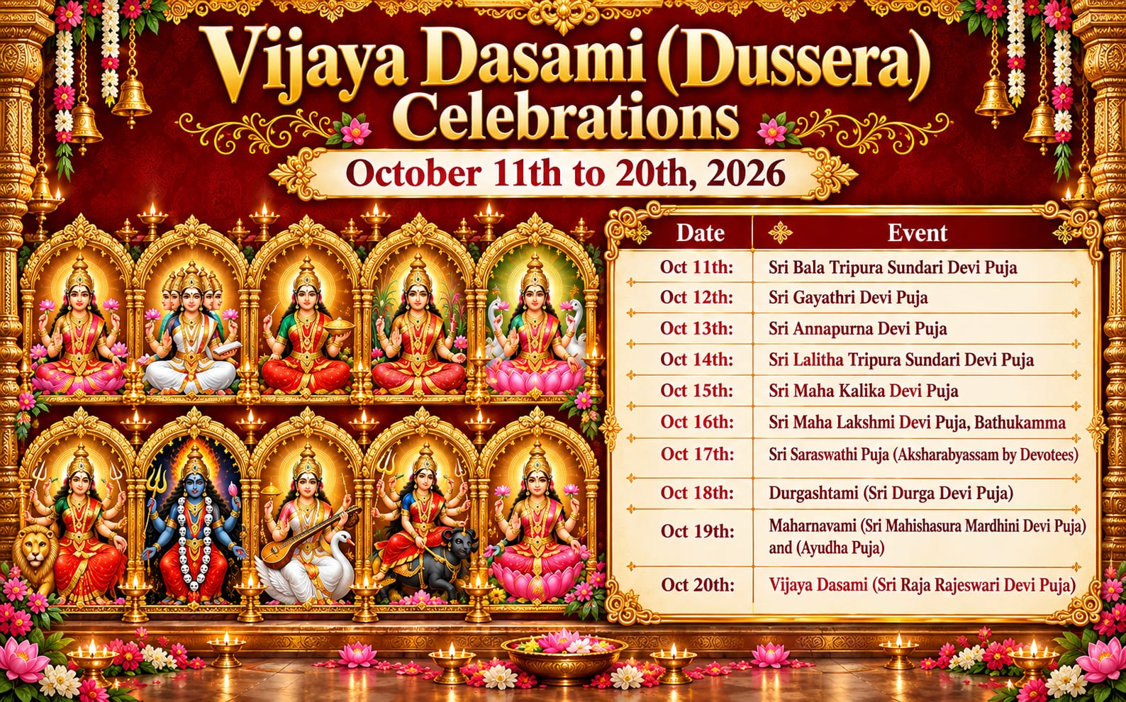 VIJAYA DASAMI (DUSSERA) CELEBRATIONS